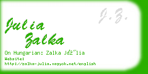 julia zalka business card